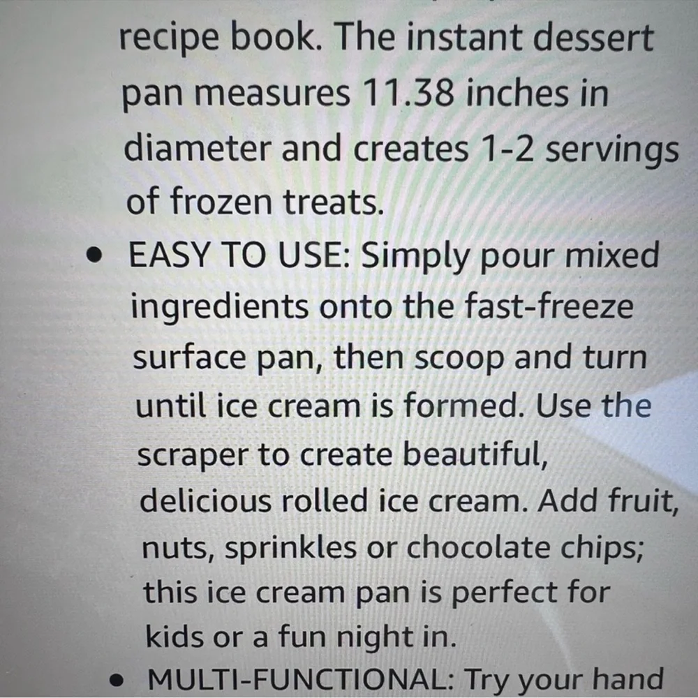 Sweet spot ice cream dish